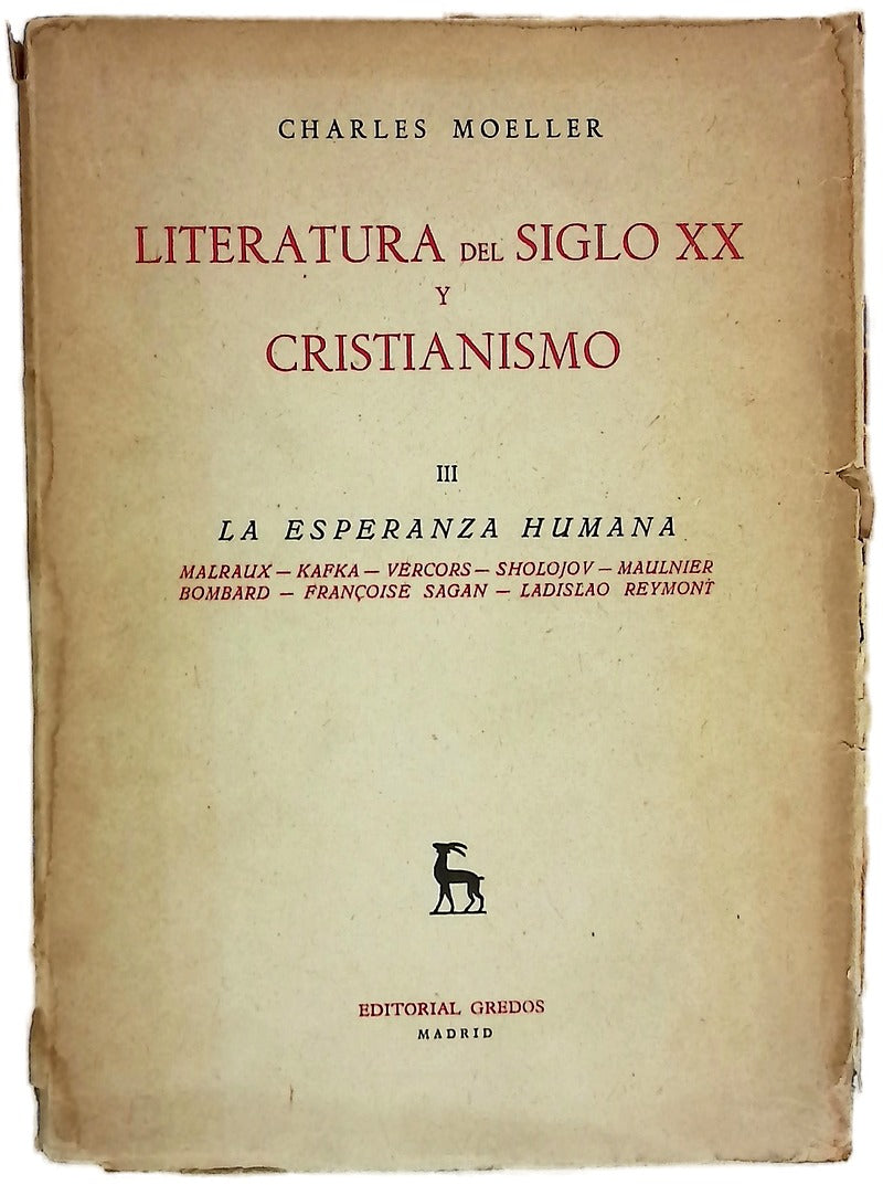 Literatura del Siglo XX y Cristianismo. III La esperanza humana