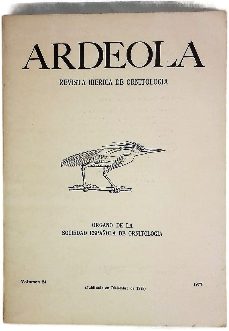 Ardeola : revista ibérica de ornitología