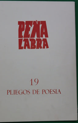 Peña Labra. Pliegos de poesía 19