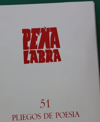 Peña Labra. Pliegos de poesía 51