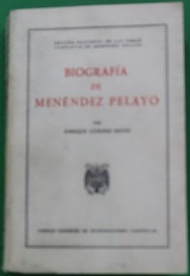 Biografía crítica y documental de Marcelino Menéndez Pelayo