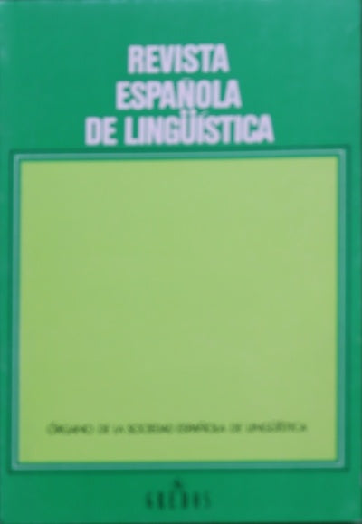 Revista española de lingüística : órgano de la Sociedad Española de Lingüística (v. 26.2)