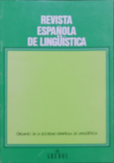 Revista española de lingüística : órgano de la Sociedad Española de Lingüística (v. 25.2)