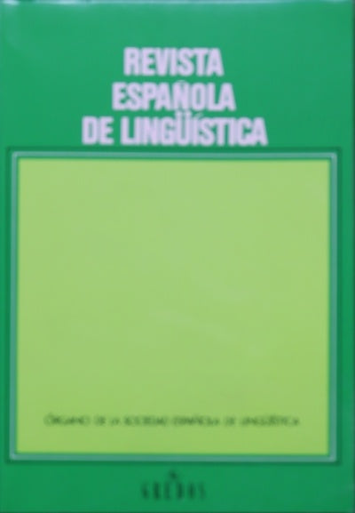 Revista española de lingüística : órgano de la Sociedad Española de Lingüística (v. 32.2)
