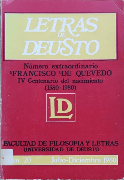 Francisco de Quevedo. IV Centenario del nacimiento 1580-1980