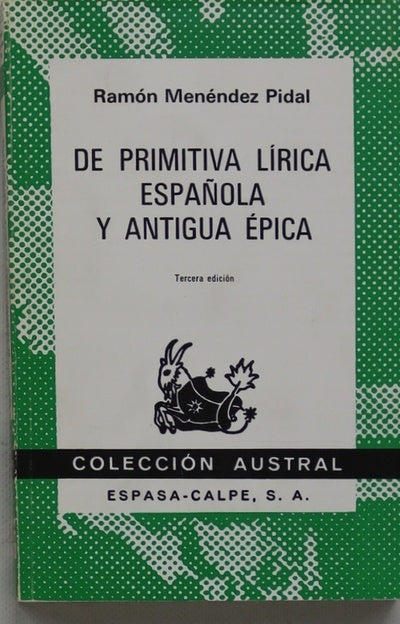 De primitiva lírica española y antigua épica
