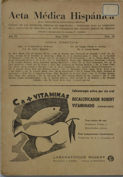 Acta médica hispánica (v. XXX)