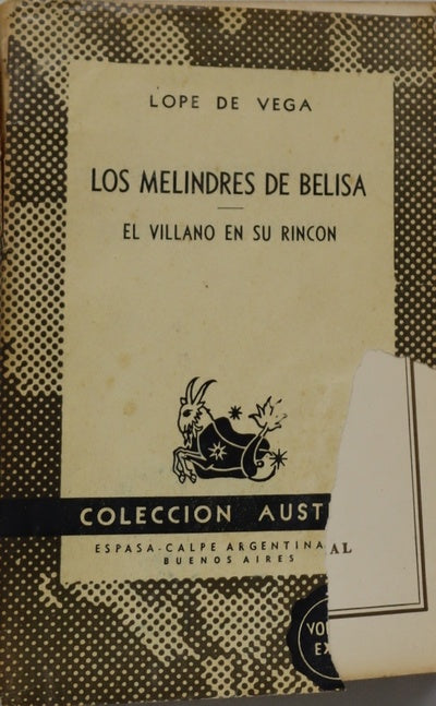 Los melindres de Belisa. El villano en su rinćon