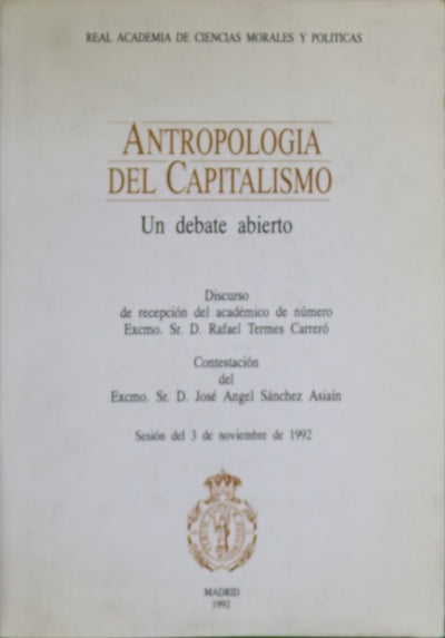 Antropología del capitalismo un debate abierto