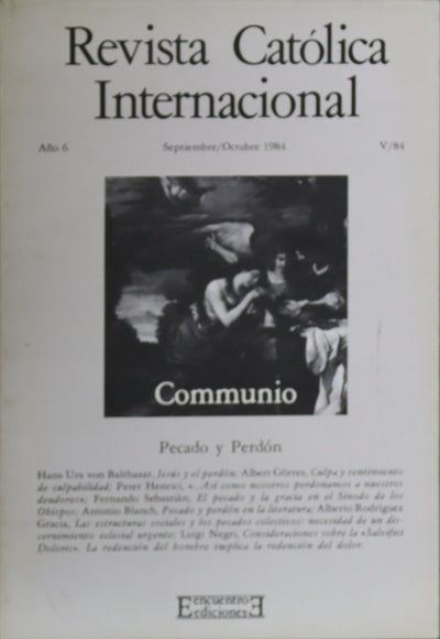 Revista Católica Internacional, número 84: Pecado y perdón