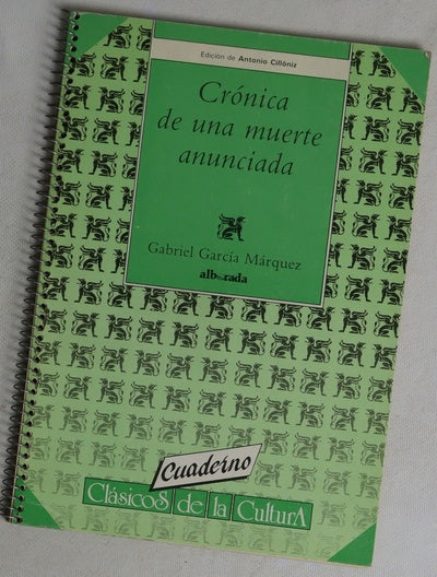 Cuaderno: Crónica de una muerte anunciada
