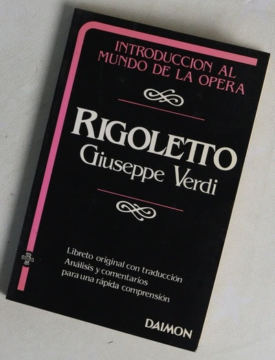 Rigoletto libreto con texto italiano de Francesco Maria Piave
