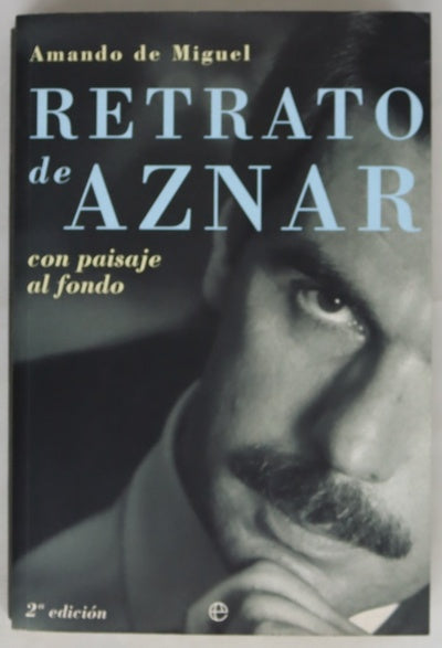 Retrato de Aznar con paisaje al fondo