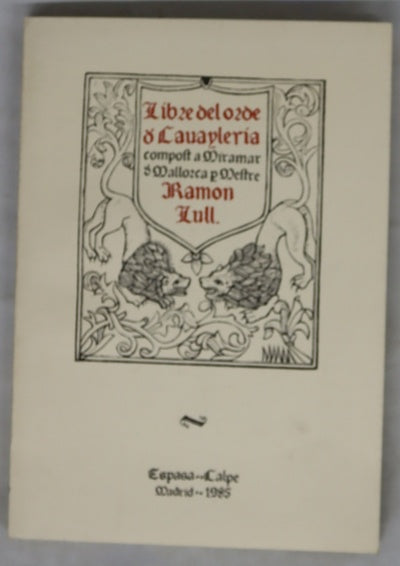 Llibre de l'ordre de cavaller