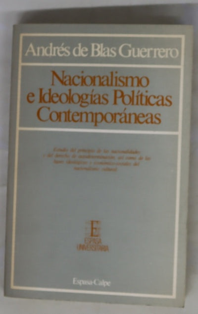 Nacionalismo e ideologías políticas contemporáneas