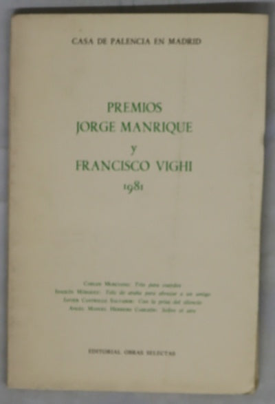 Premios Jorge Manrique y Francisco Vighi 1981