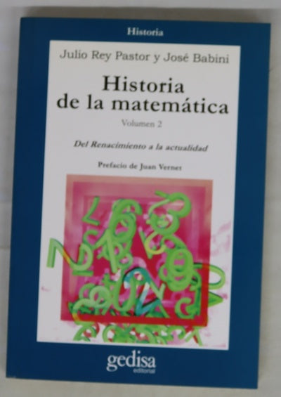 Historia de la matemática, volumen 2