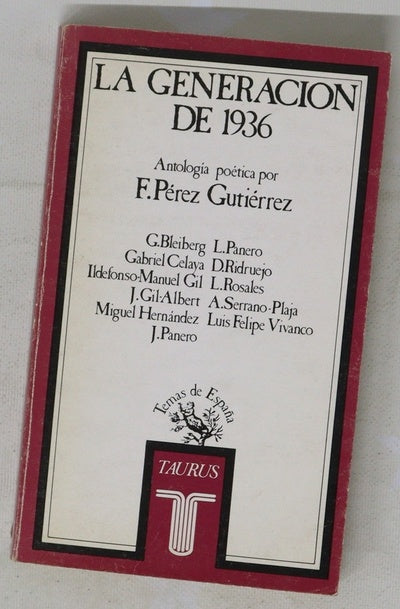 La generación de 1936 antología poética