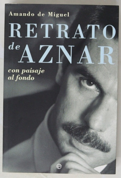 Retrato de Aznar con paisaje al fondo