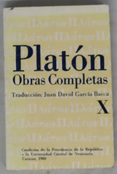 Obras completas de Platón, tomo X