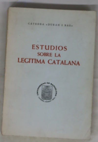Estudios sobre la legítima catalana