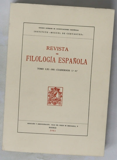 Revista de filología española