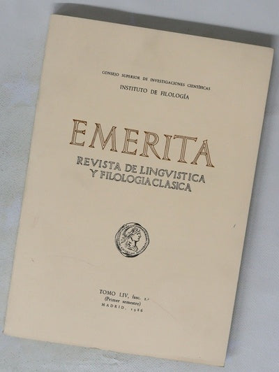 Emerita: Revista de lingüística y filología clásica LIV