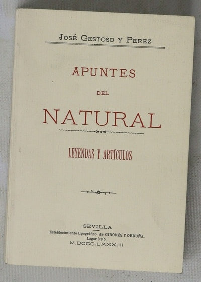 Apuntes del natural leyendas y artículos