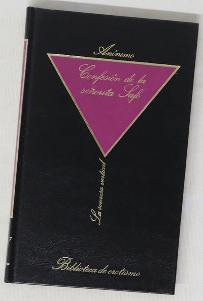 Confesiones de la señorita Safo : obra francesa anónima del siglo XVIII