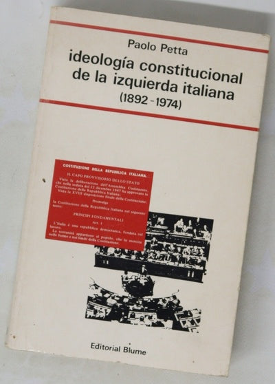 Ideología constitucional de la izquierda italiana (1892-1974)