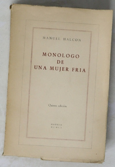 Monologo de una mujer fria