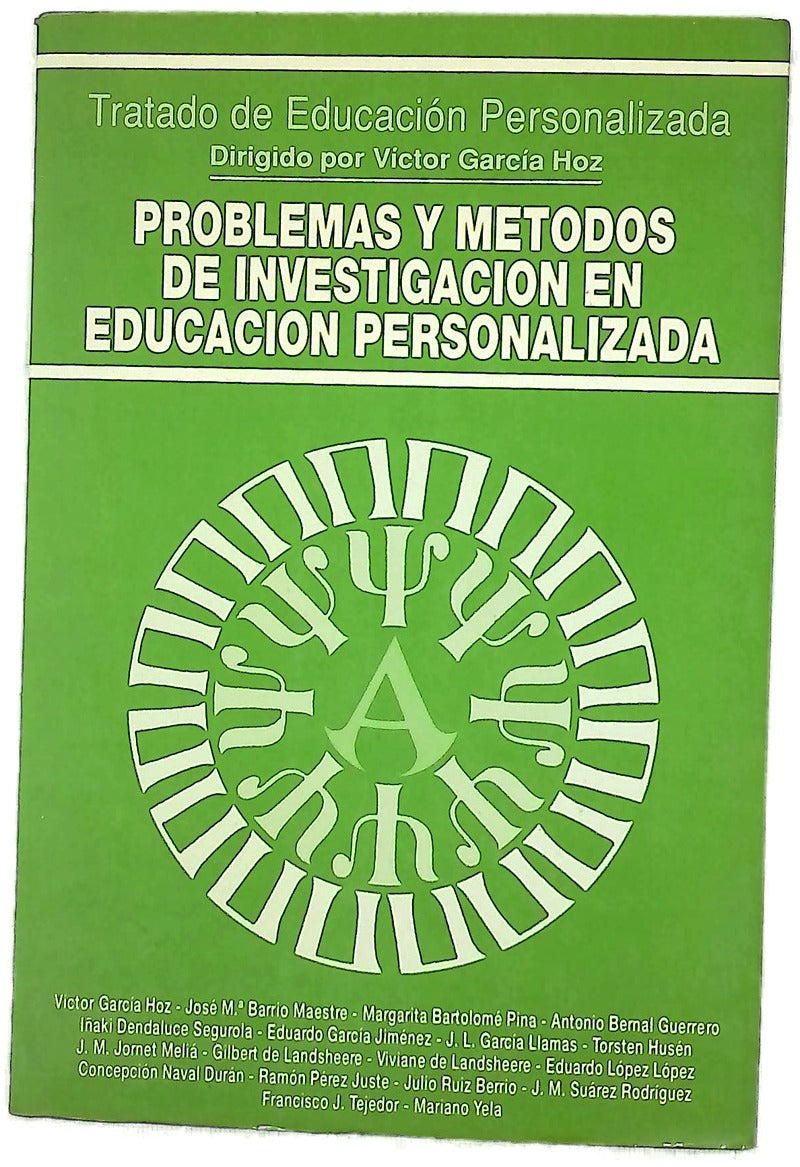 Problemas y métodos de investigación en educación personalizada