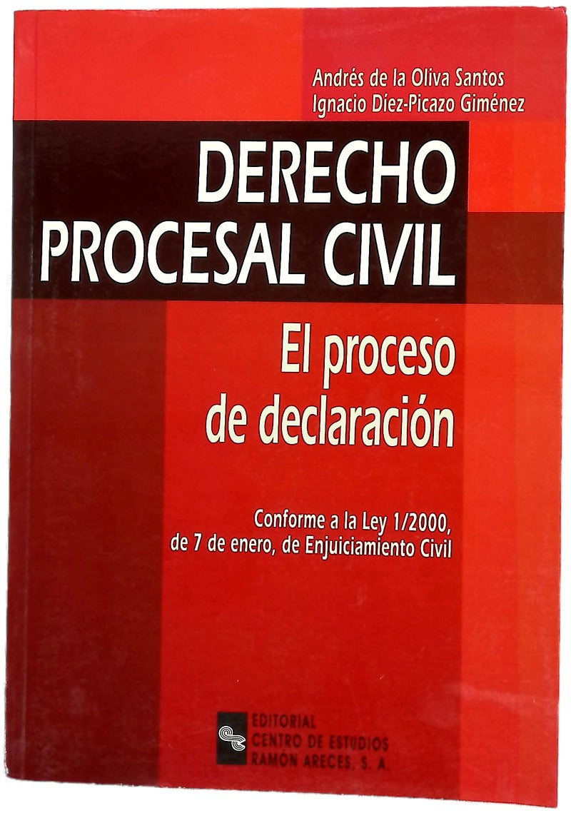 Derecho procesal civil conforme a la Ley 1/2000, de 7 de enero, de enjuiciamiento civil