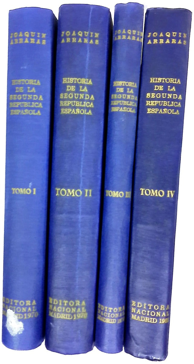 Historia de la Segunda República Española Tomo I, II, III y IV