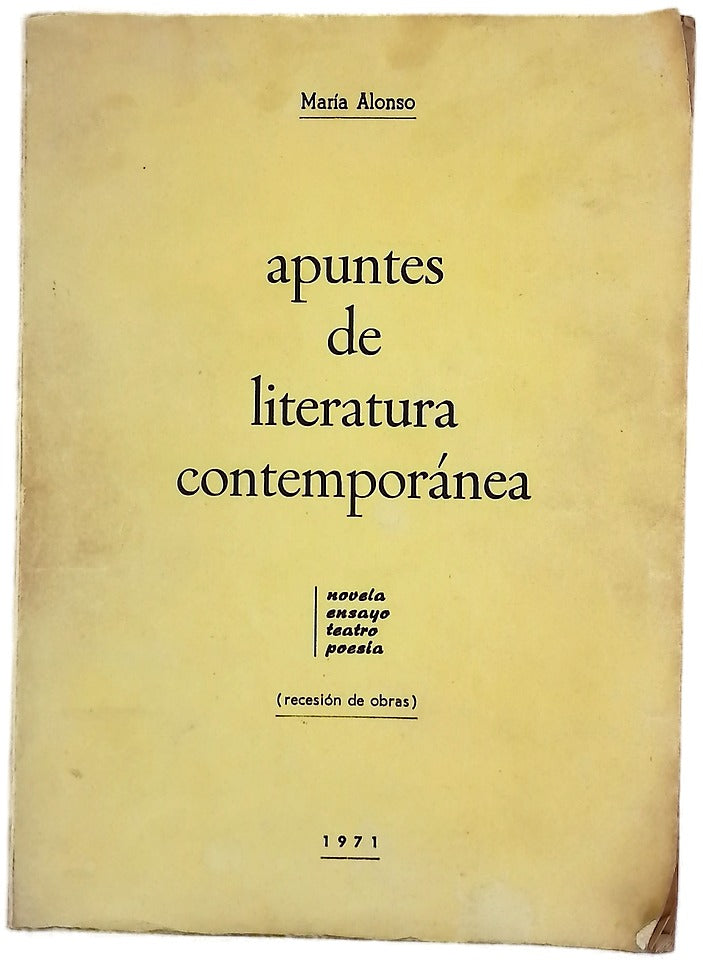 Apuntes de Literatura contemporánea Novela, ensayo, teatro, poesía. (Recensión de obras)