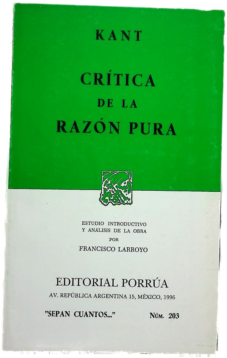 Critica de la razon pura