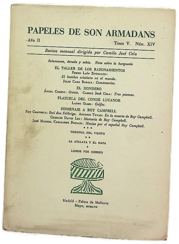 Papeles de son Armadans, tomo V, número XIV: Salamanca, dorada y sabia. Nota sobre la burguesía