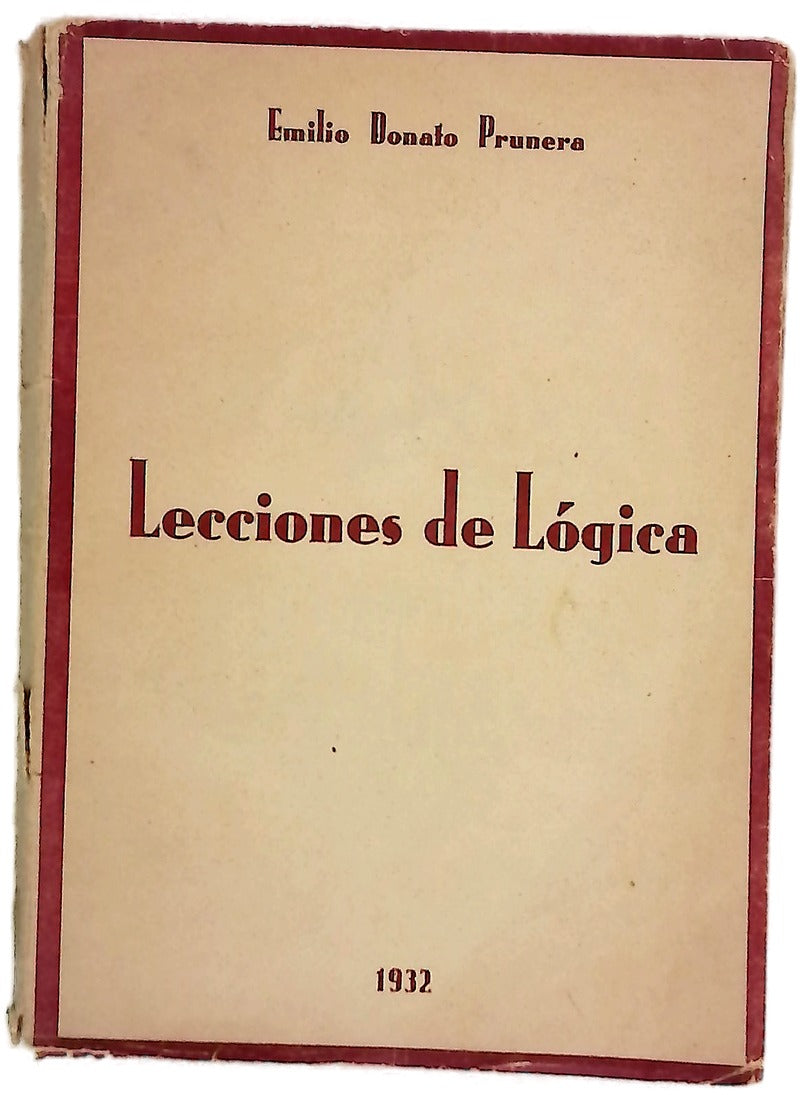 Lecciones de Lógica. Catedrático por oposición