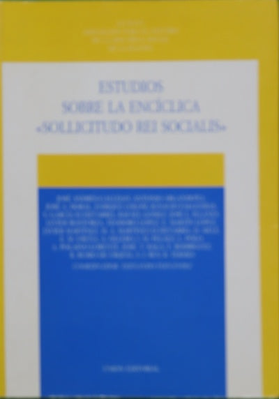 Estudios sobre la encíclica. "Sollicitudo rei socialis"