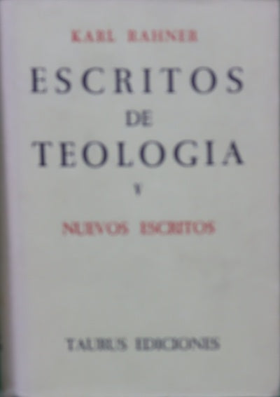 Escritos de Teología (v. V)