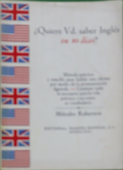 ¿Quiere vd saber inglés?