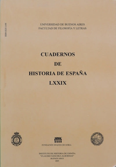 Cuadernos de Historia de España LXXIV