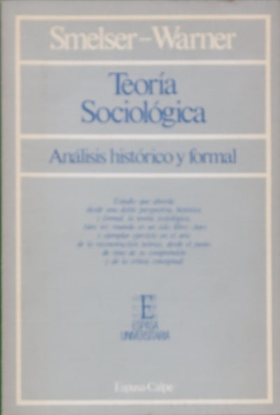 Teoría sociológica análisis histórico y formal