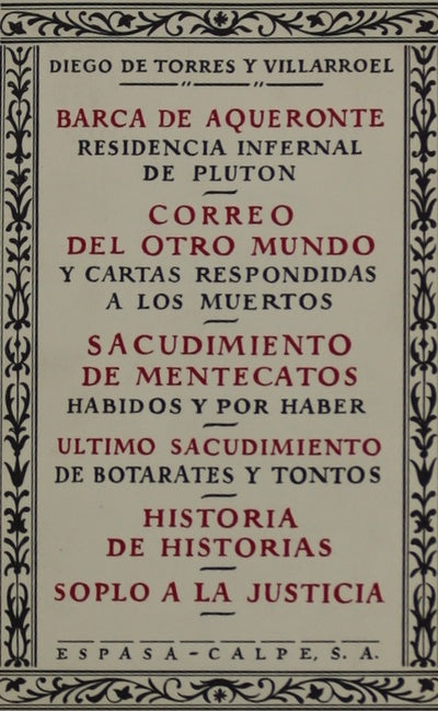 Barca de Aqueronte y otros escritos