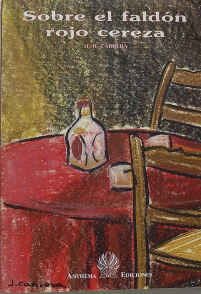 Sobre el faldón rojo cereza