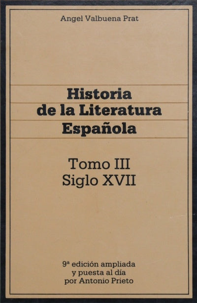 Historia de la literatura española (t. III )