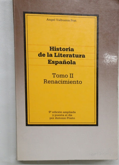 Historia de la literatura española ( t. II )