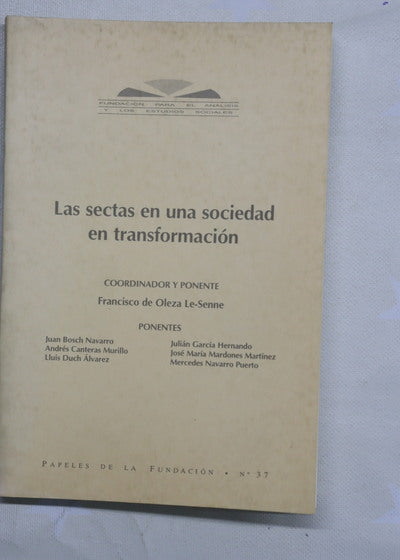 Las sectas en una sociedad en transformación
