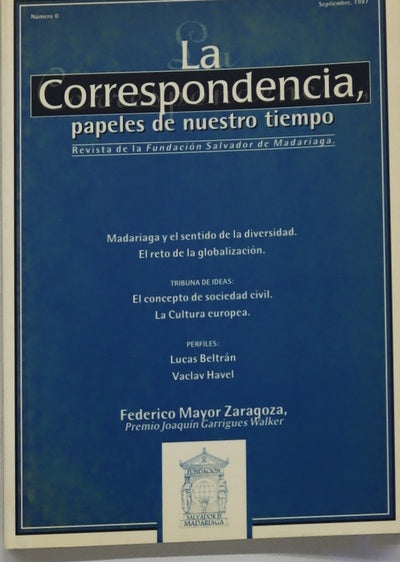 La Correspondencia, papeles de nuestro tiempo revista de la Fundación Salvador de Madariaga