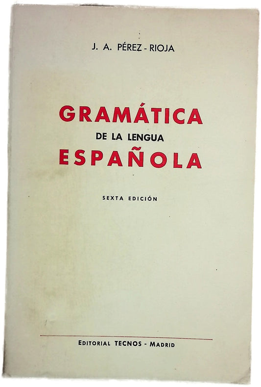 Gramática de la lengua española